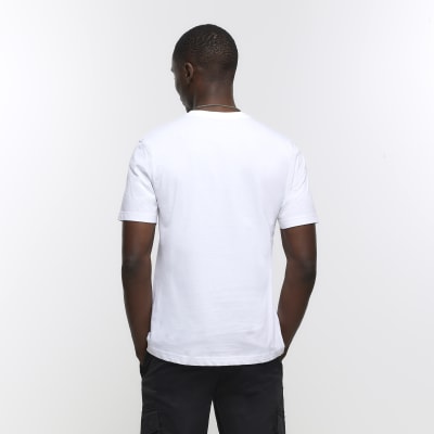 diamant Svarende til Vejrtrækning White slim fit t-shirt | River Island