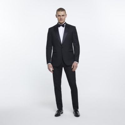 White slim fit wing collar smart shirt River Island