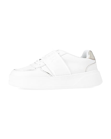 360 degree animation of product White slip on trainers frame-2