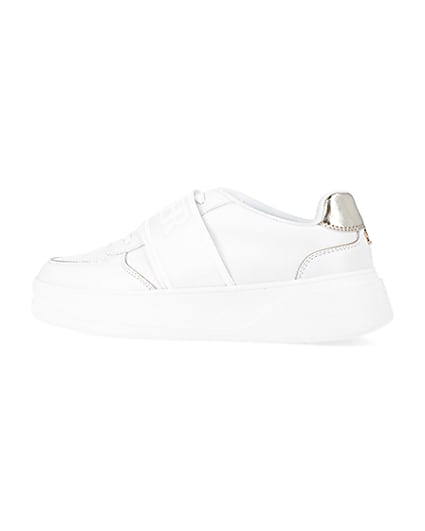 360 degree animation of product White slip on trainers frame-4