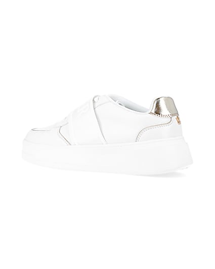 360 degree animation of product White slip on trainers frame-5