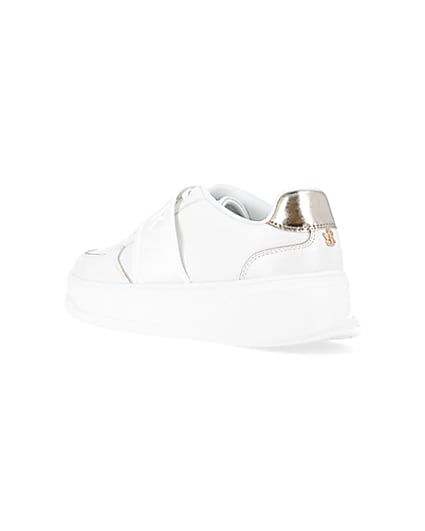 360 degree animation of product White slip on trainers frame-6