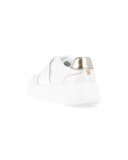 360 degree animation of product White slip on trainers frame-7