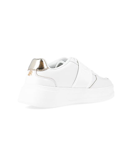 360 degree animation of product White slip on trainers frame-12