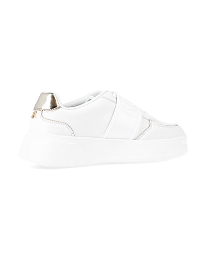 360 degree animation of product White slip on trainers frame-13