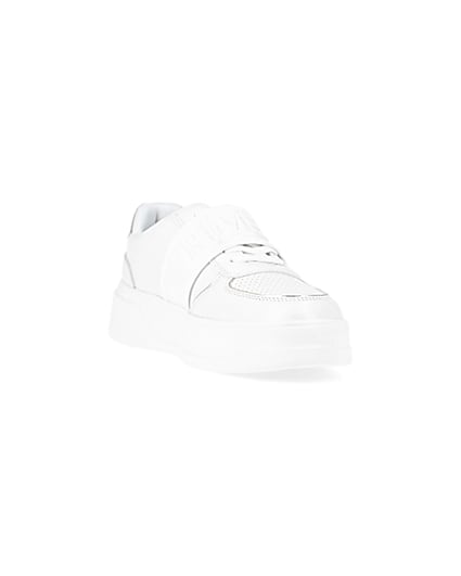 360 degree animation of product White slip on trainers frame-19