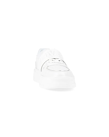360 degree animation of product White slip on trainers frame-20