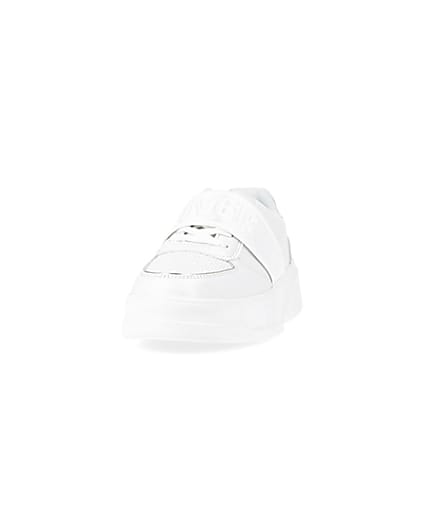 360 degree animation of product White slip on trainers frame-22