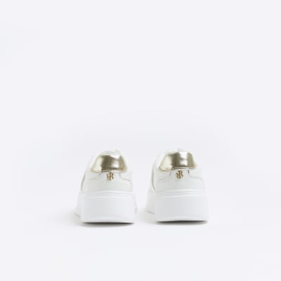 White slip on trainers