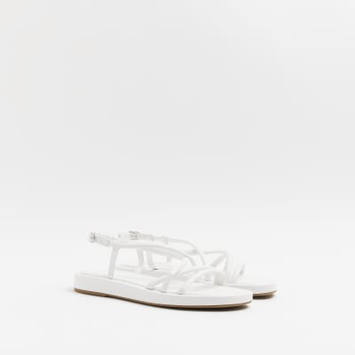 White strappy sandals | River Island
