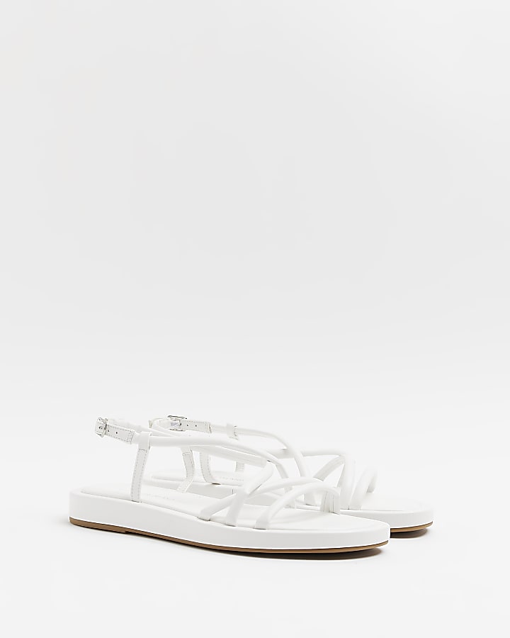 White strappy sandals