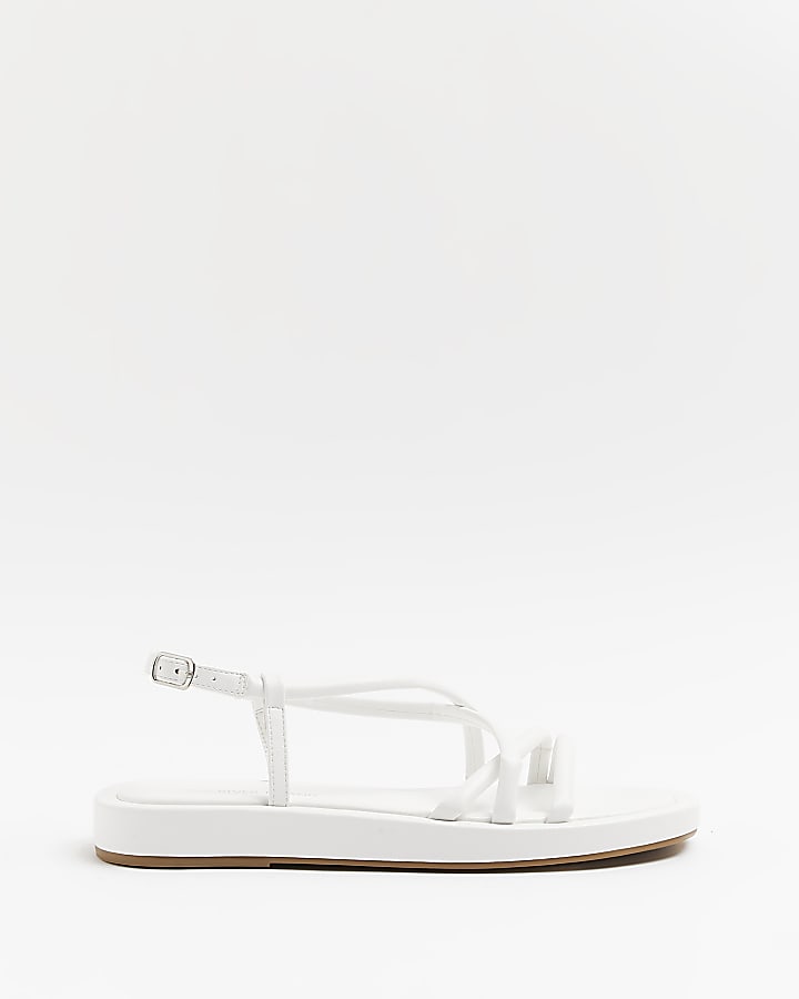 White strappy sandals