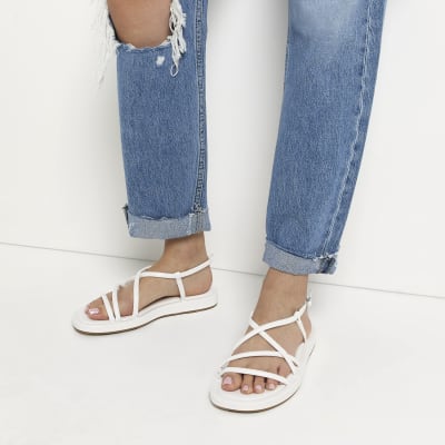 White strappy sandals | River Island