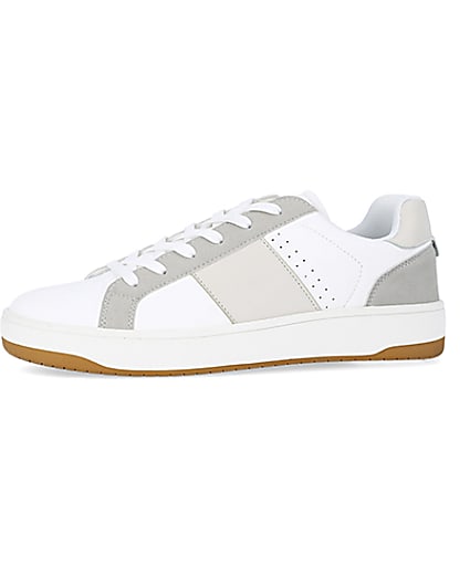 360 degree animation of product White stripe detail trainers frame-2