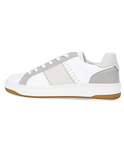 360 degree animation of product White stripe detail trainers frame-4