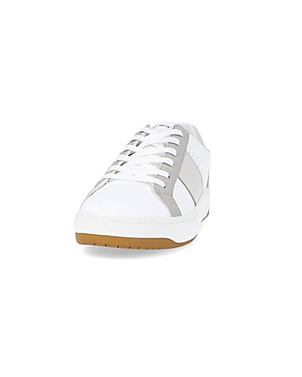 360 degree animation of product White stripe detail trainers frame-22