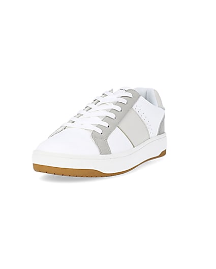 360 degree animation of product White stripe detail trainers frame-23