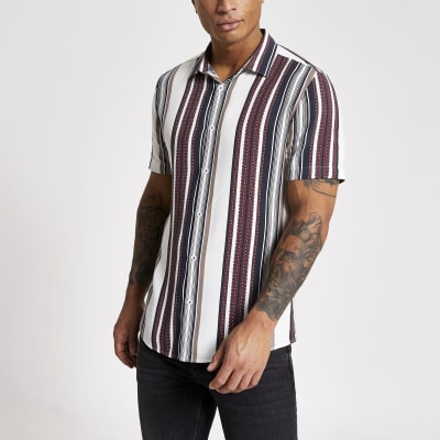 black and white striped shirt river island