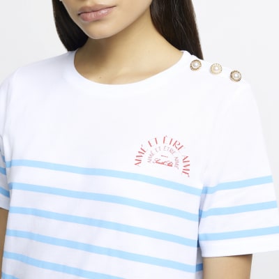 White striped t-shirt