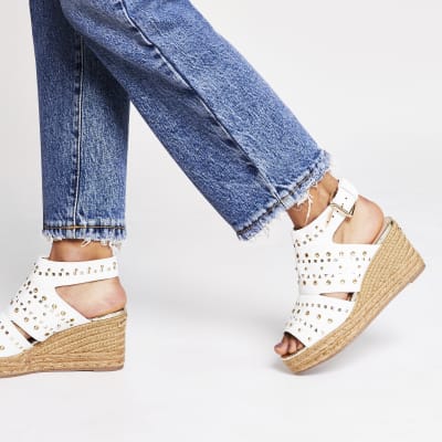 river island studded wedges