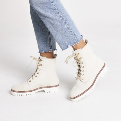 river island lace up ankle boots