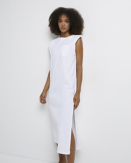 White t-shirt midi dress