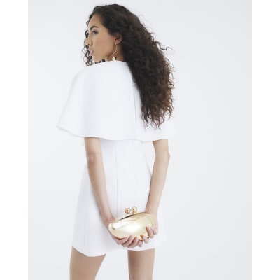 white sequin dress Interstella Sequin Long Sleeve Mini Dress White