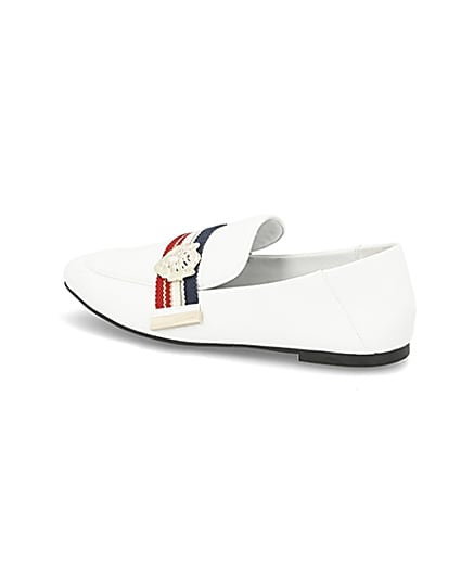 360 degree animation of product White tape loafers frame-8