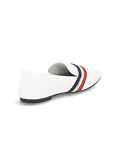 360 degree animation of product White tape loafers frame-15