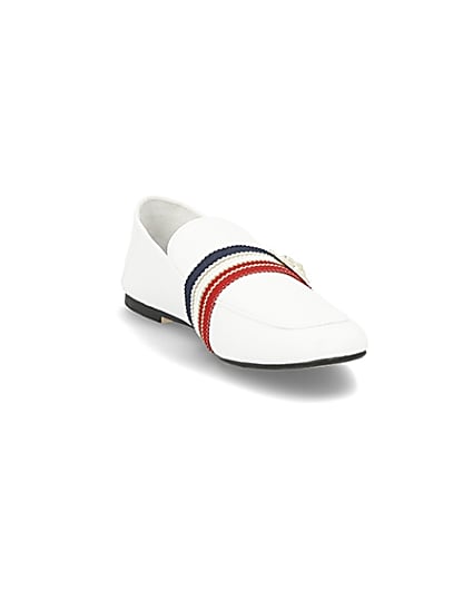 360 degree animation of product White tape loafers frame-22