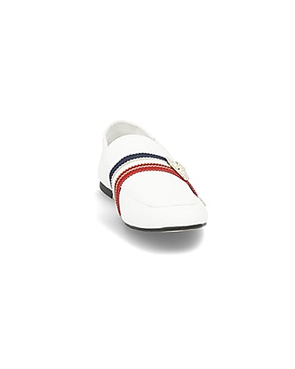 360 degree animation of product White tape loafers frame-23