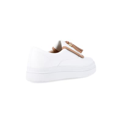 River island white sales plimsolls