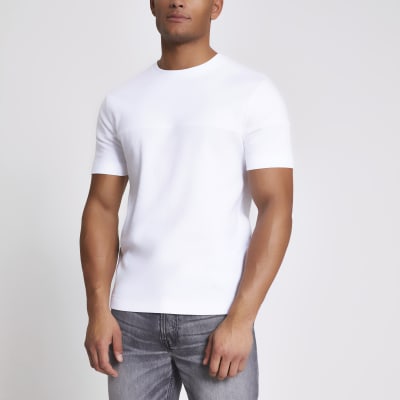 slim fit white tees