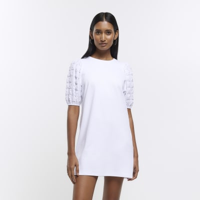 Puff sleeve 2024 t shirt dress