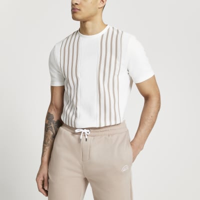 black and white striped shirt river island