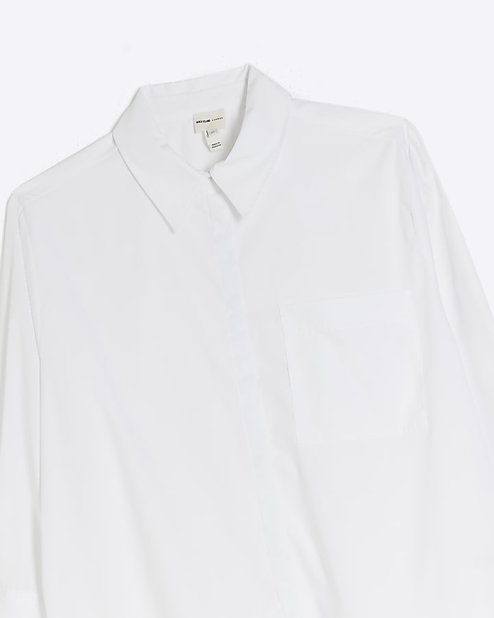 White tie side oversized shirt
