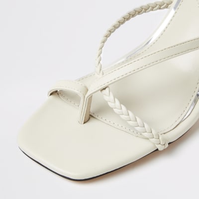 white toe post wedges