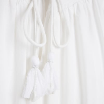White Trim detail playsuit