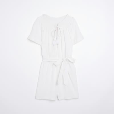 White Trim detail playsuit