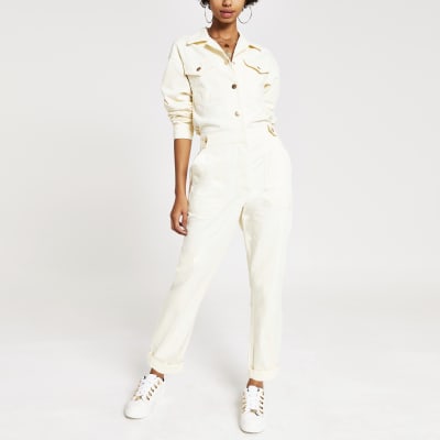 khaki boiler suit river island