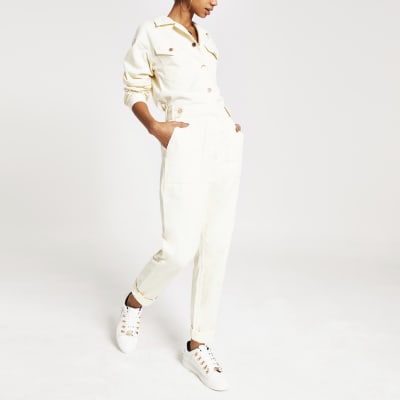 river island white jumpsuit