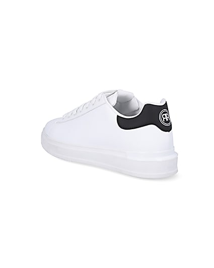 360 degree animation of product White wedge trainers frame-6