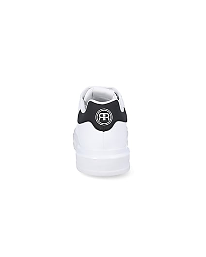 360 degree animation of product White wedge trainers frame-9