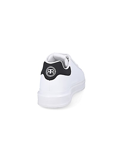 360 degree animation of product White wedge trainers frame-10