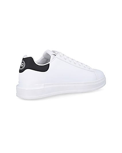 360 degree animation of product White wedge trainers frame-13