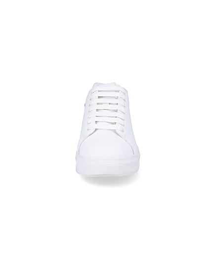 360 degree animation of product White wedge trainers frame-21
