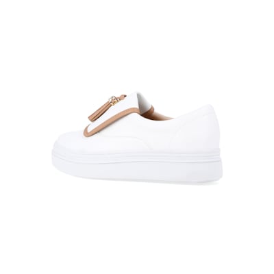 White plimsolls best sale womens wide fit