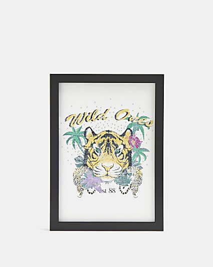 White 'Wild Ones' framed print