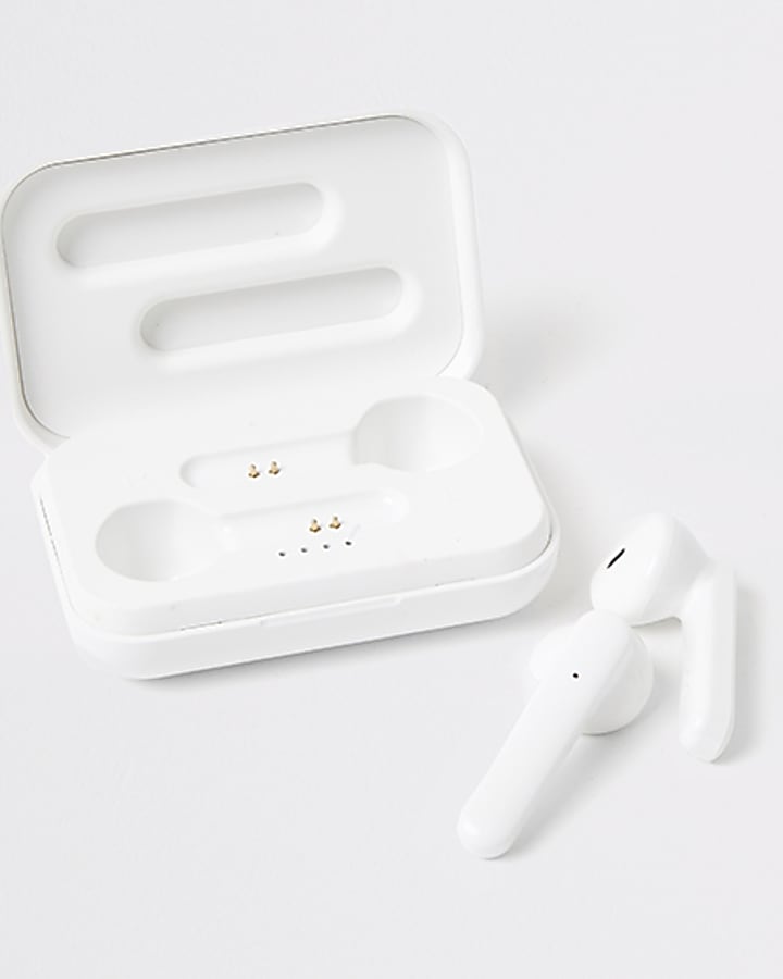 White wireless new edition earbuds