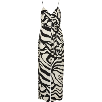 river island zebra print jumpsuit